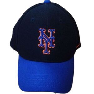 Vintage Nike New York Mets Black Blue and Orange Wool 6 Panel Baseball Cap